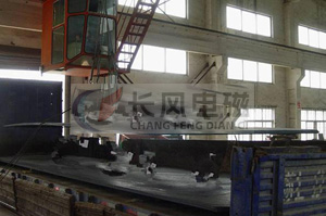 液壓起重永磁鐵吸吊長鋼坯裝車